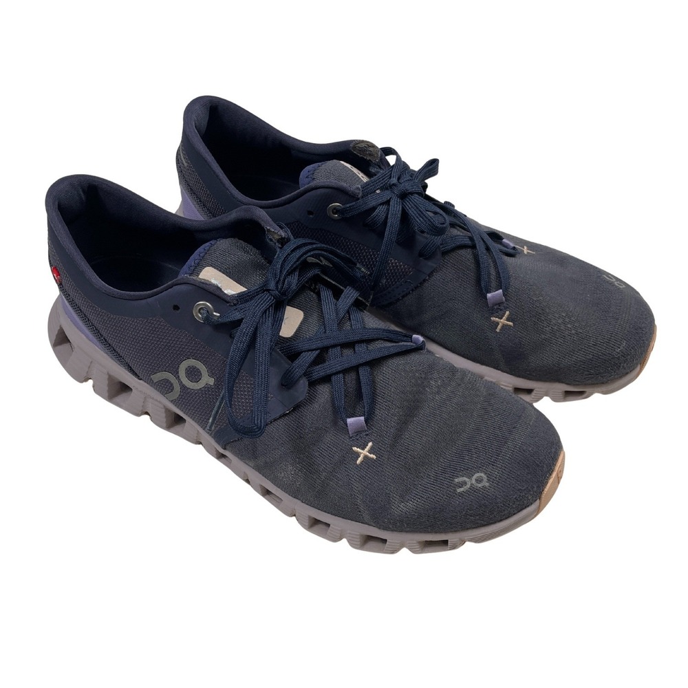 On Cloud X3 Women 10.5 Running Athletic Shoes Gray/Purple Lightweight Clean EUC!